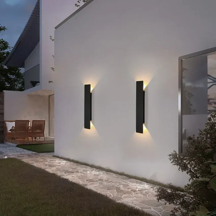 Outdoor Wall Lamp Aluminium IP65 Weather-Resistant | S, M, L Sizes | Up & Down LED Light for Garden, Patio, Balcony