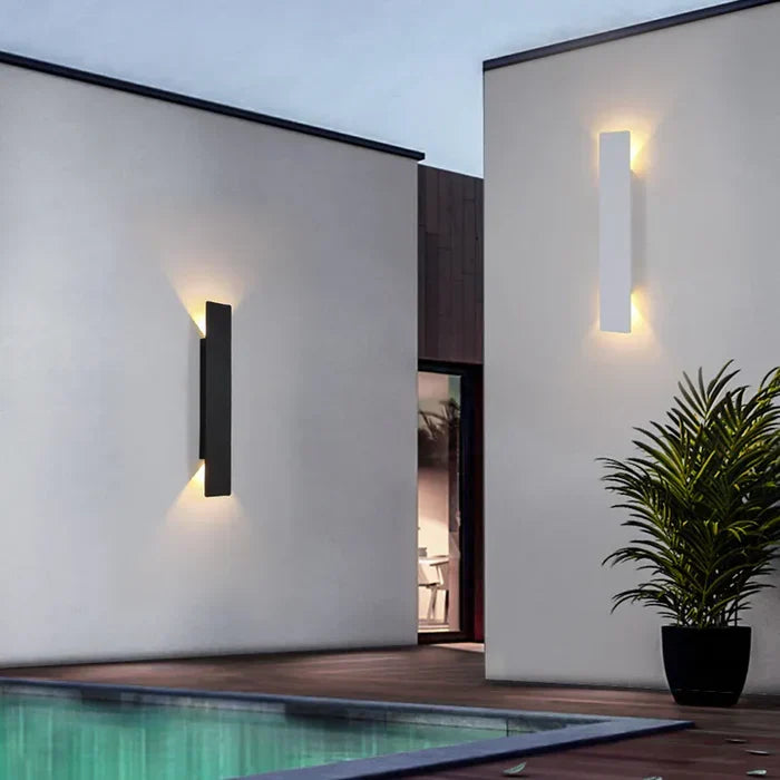 Outdoor Wall Lamp Aluminium IP65 Weather-Resistant | S, M, L Sizes | Up &amp; Down LED Light for Garden, Patio, Balcony