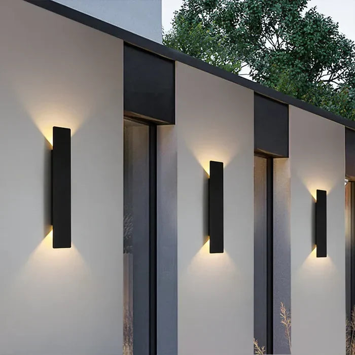 Outdoor Wall Lamp Aluminium IP65 Weather-Resistant | S, M, L Sizes | Up & Down LED Light for Garden, Patio, Balcony