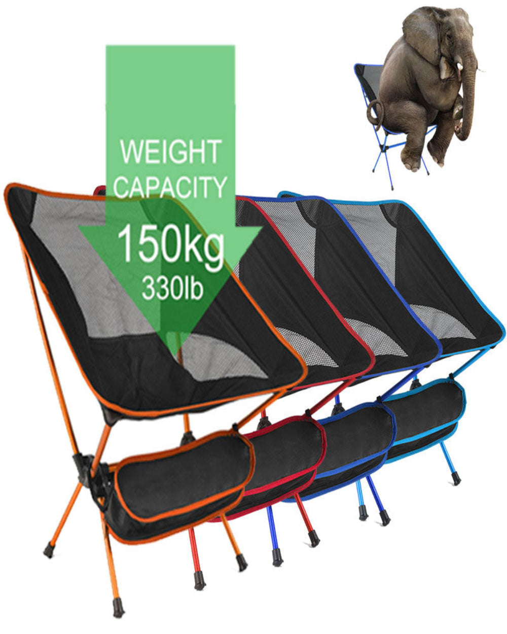 Outdoor Essentials | Foldable Camping Chair with Lightweight Aluminum Frame | Portable Seating for Hiking and Travel 5