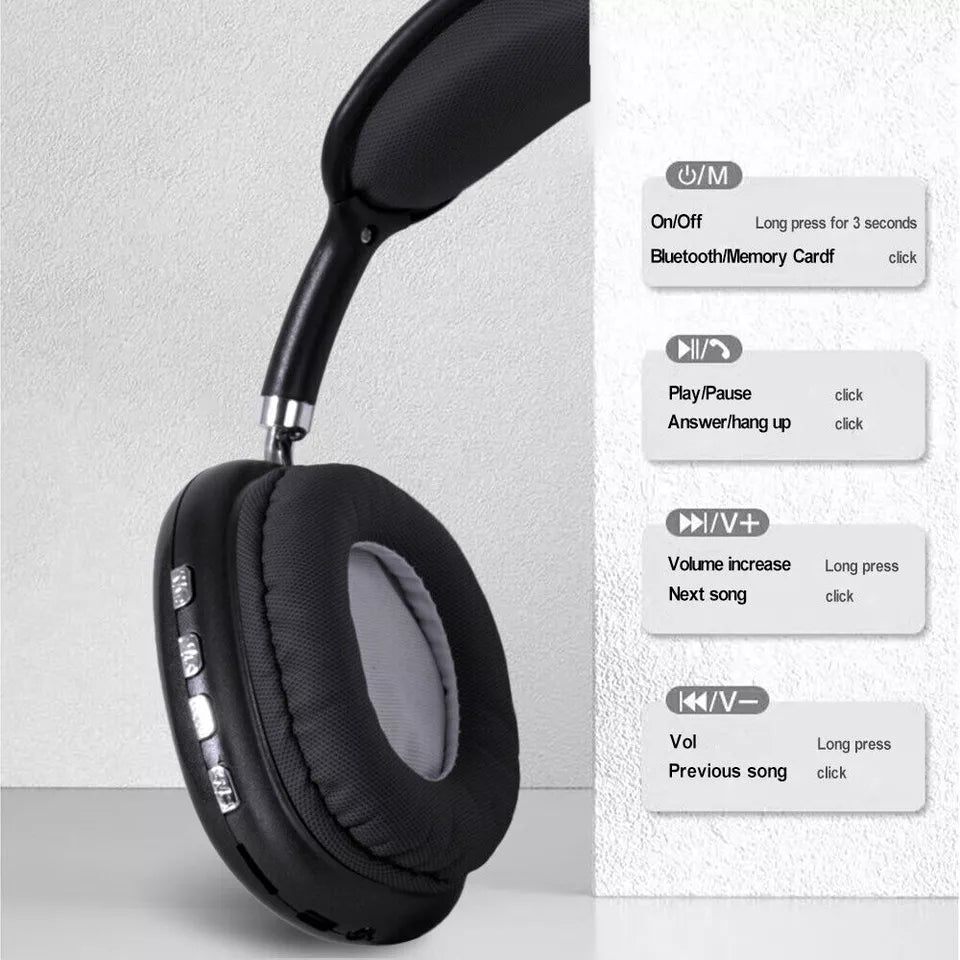 Over-Ear Bluetooth Headphones | Active Noise Cancellation & HiFi Stereo Sound | Long Battery Life & Quick Recharge