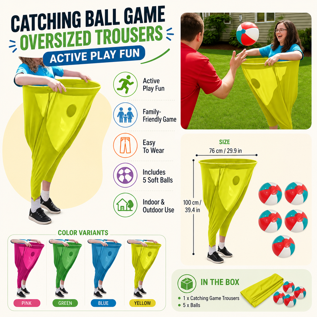 Oversized Catching Ball Game Trousers 5 Soft Balls Set
