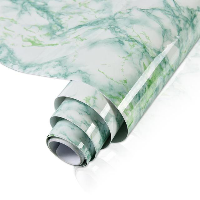 PVC Solid Vinyl Marble Wallpaper Waterproof Self-adhesive Wallpaper 10
