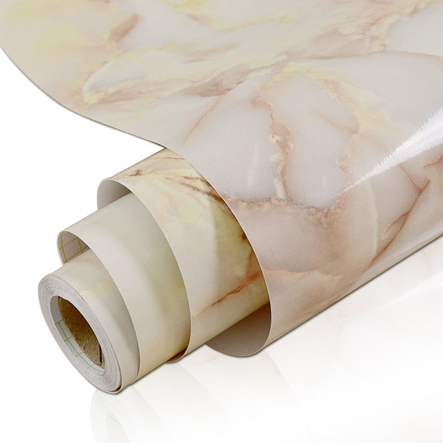 PVC Solid Vinyl Marble Wallpaper Waterproof Self-adhesive Wallpaper 11