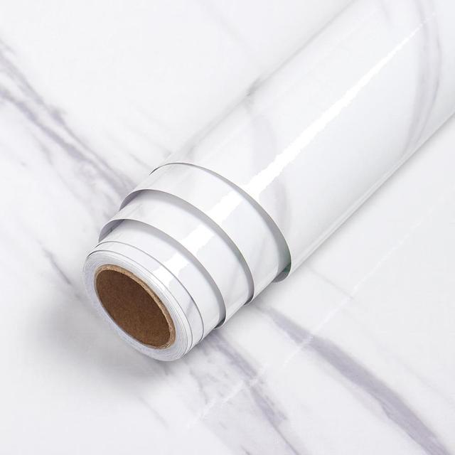 PVC Solid Vinyl Marble Wallpaper Waterproof Self-adhesive Wallpaper 15