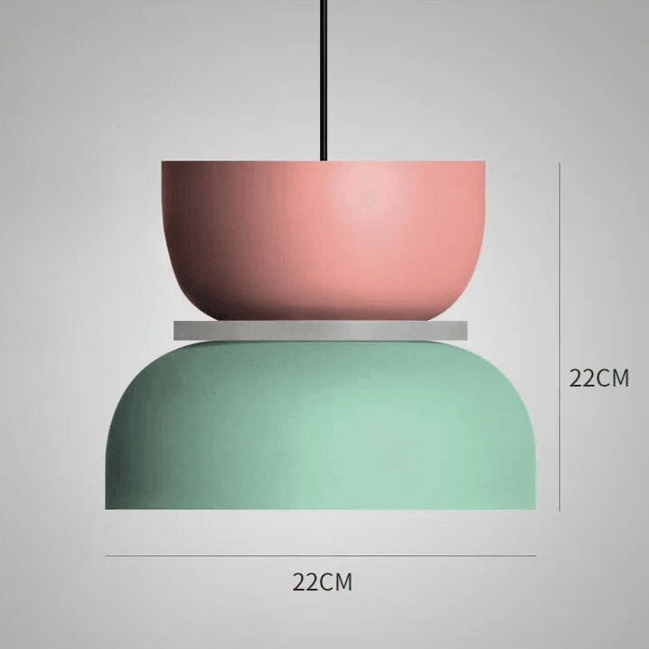 Pendant Lamp Metal | Nordic Curved Design with Built-In LED | Warm Ambient Lighting for Kitchens and Dining Rooms