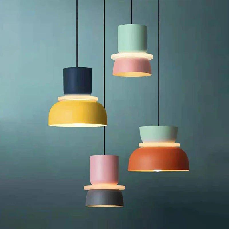 Pendant Lamp Metal | Nordic Curved Design with Built-In LED | Warm Ambient Lighting for Kitchens and Dining Rooms