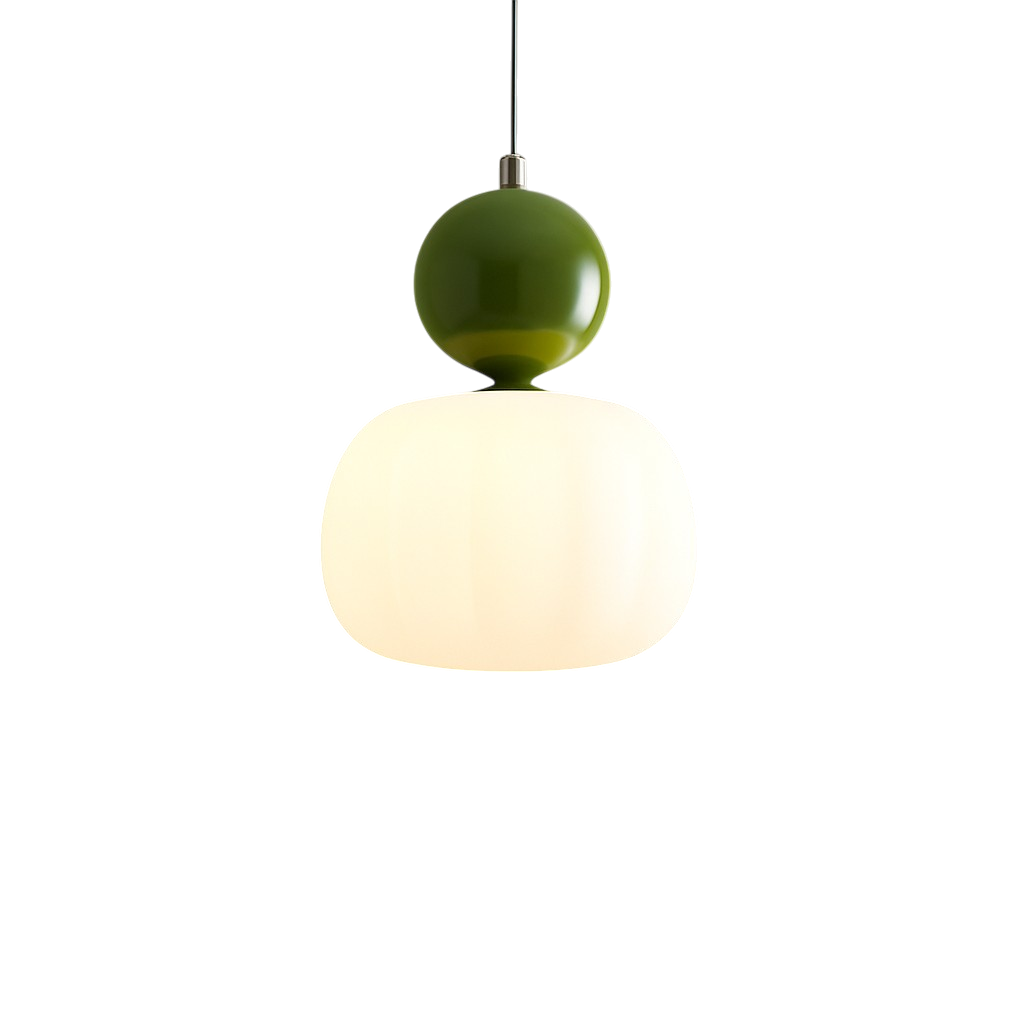 Pendant Light with Spherical Accent | Art Deco Translucent Shade | 1 or 3 Head Diffused Lighting Fixture for Home