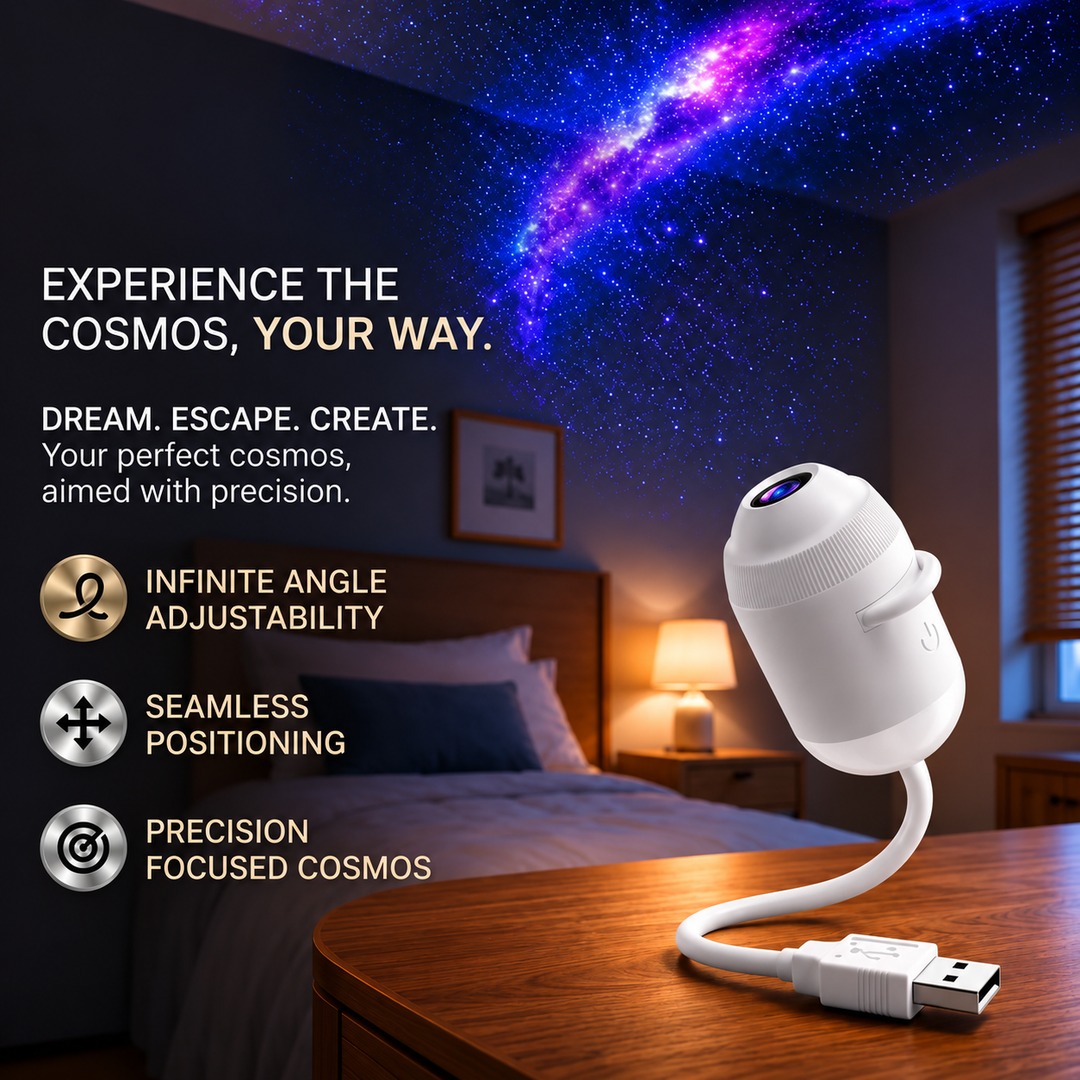 Personal Cosmic Projector | Bendable USB Arm, Twist Lens