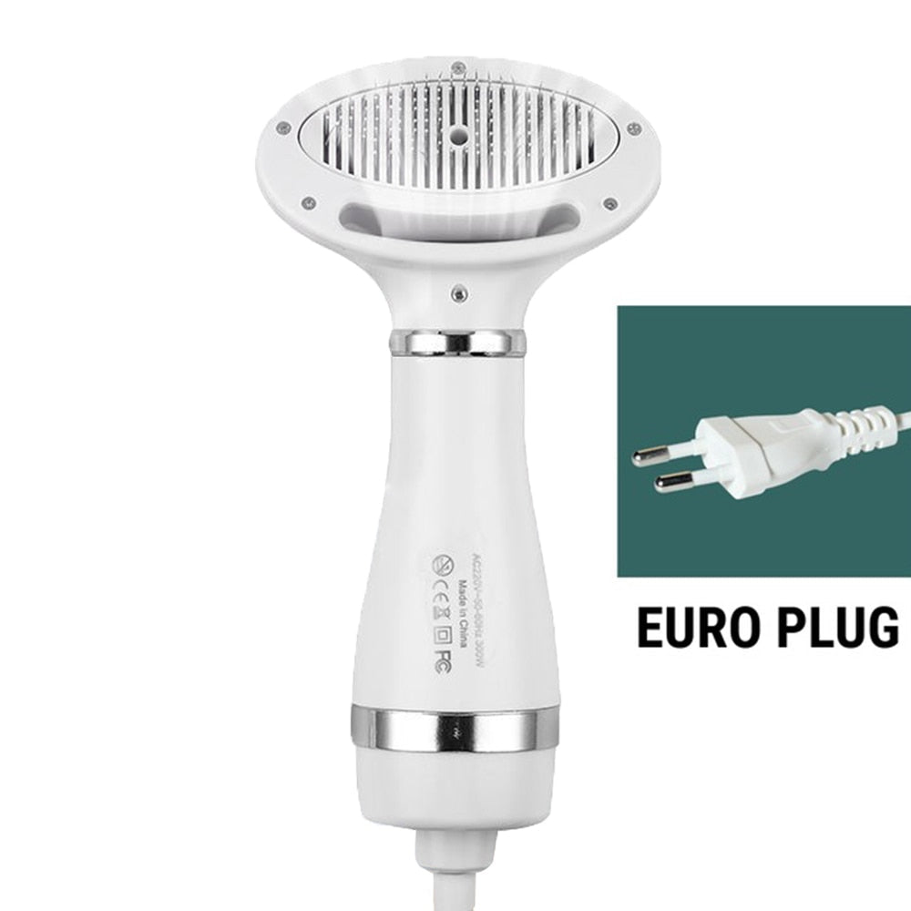 Pet Dryer Brush | Hot &amp; Cold Airflow with Stainless Steel Comb | Gentle 2in1 Grooming Tool for Cats and Small to Medium Dogs