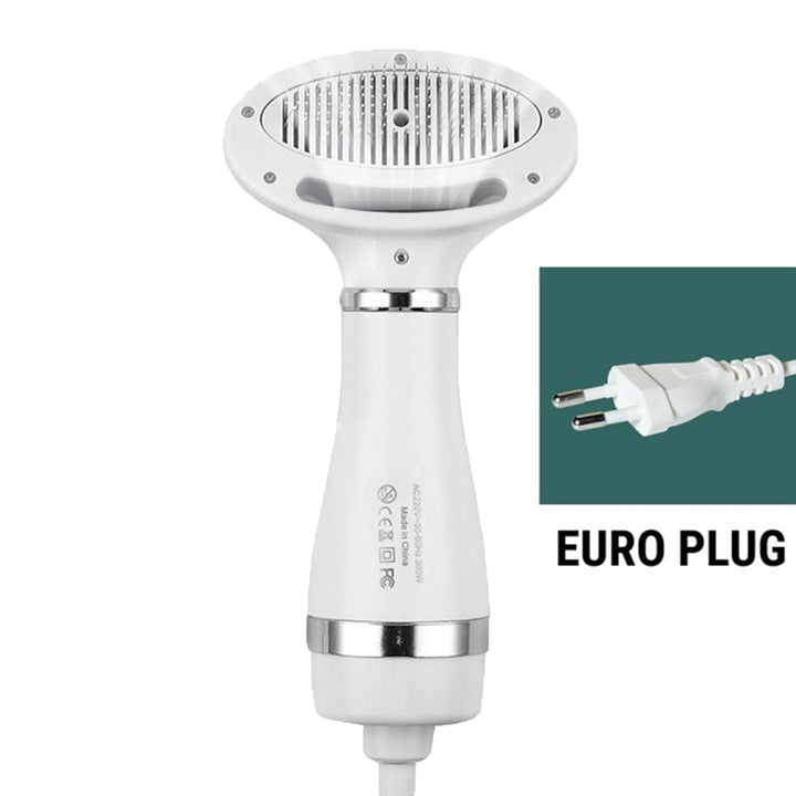 Pet Dryer Brush | Hot &amp; Cold Airflow with Stainless Steel Comb | Gentle 2in1 Grooming Tool for Cats and Small to Medium Dogs