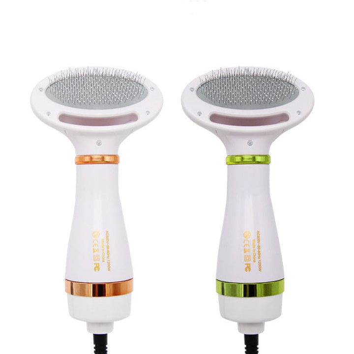 Pet Dryer Brush | Hot &amp; Cold Airflow with Stainless Steel Comb | Gentle 2in1 Grooming Tool for Cats and Small to Medium Dogs