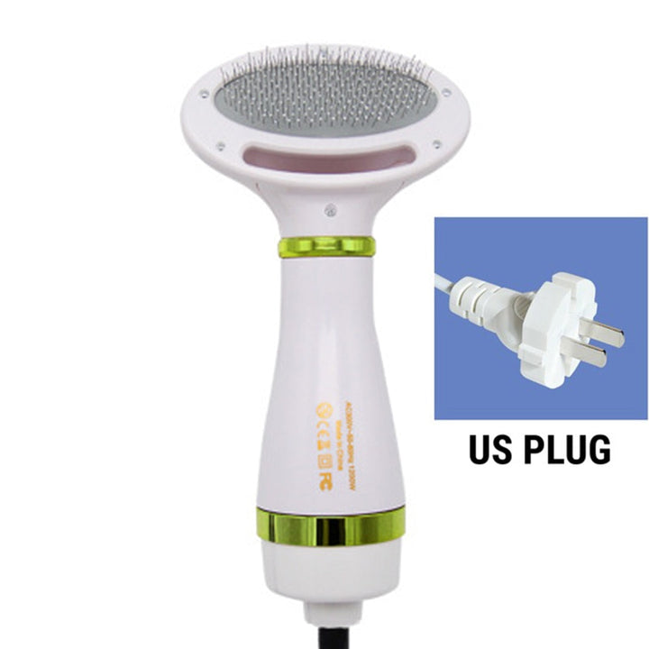 Pet Dryer Brush | Hot &amp; Cold Airflow with Stainless Steel Comb | Gentle 2in1 Grooming Tool for Cats and Small to Medium Dogs