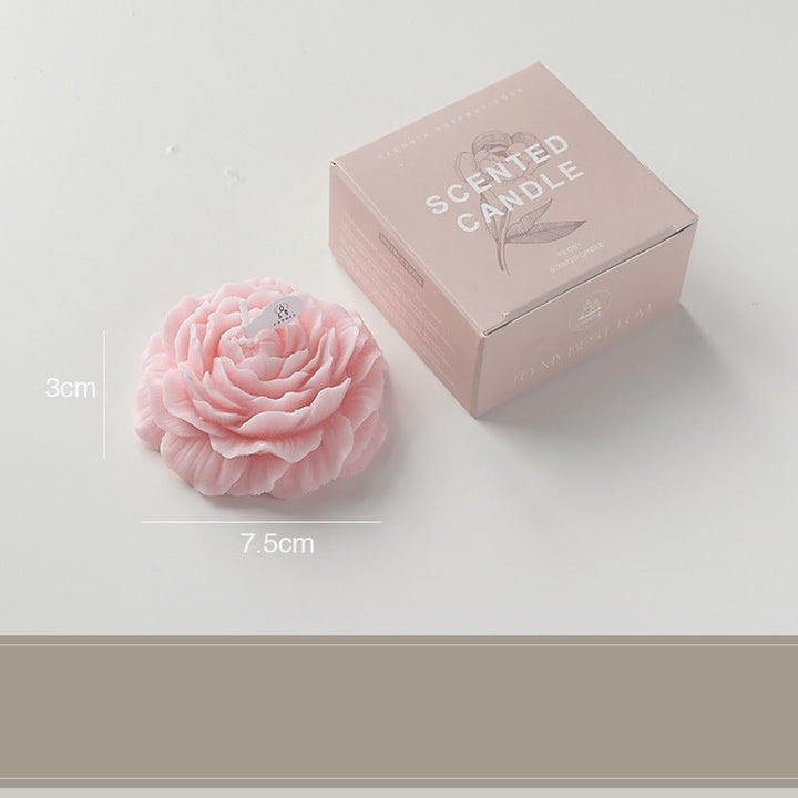 Petal Bloom Floral Wax Candle Set | Peony Shape | Assorted Scents, 4 Pieces 0