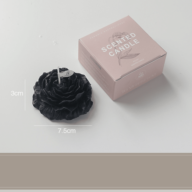 Petal Bloom Floral Wax Candle Set | Peony Shape | Assorted Scents, 4 Pieces 10