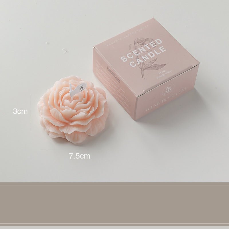 Petal Bloom Floral Wax Candle Set | Peony Shape | Assorted Scents, 4 Pieces 11