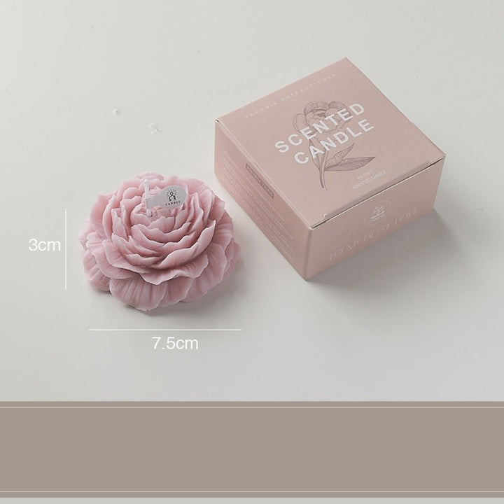 Petal Bloom Floral Wax Candle Set | Peony Shape | Assorted Scents, 4 Pieces 12