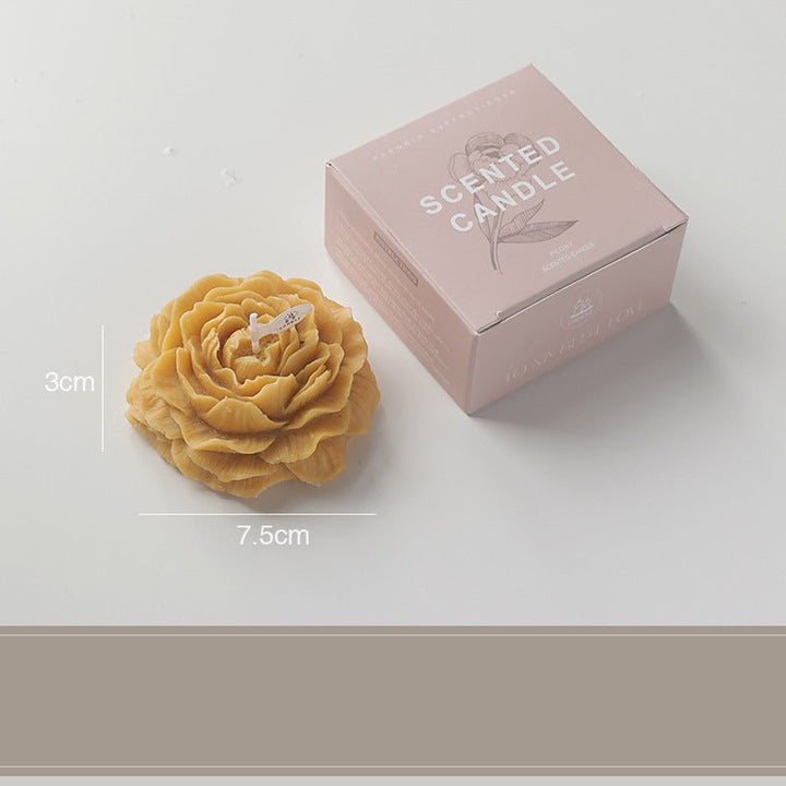 Petal Bloom Floral Wax Candle Set | Peony Shape | Assorted Scents, 4 Pieces 6