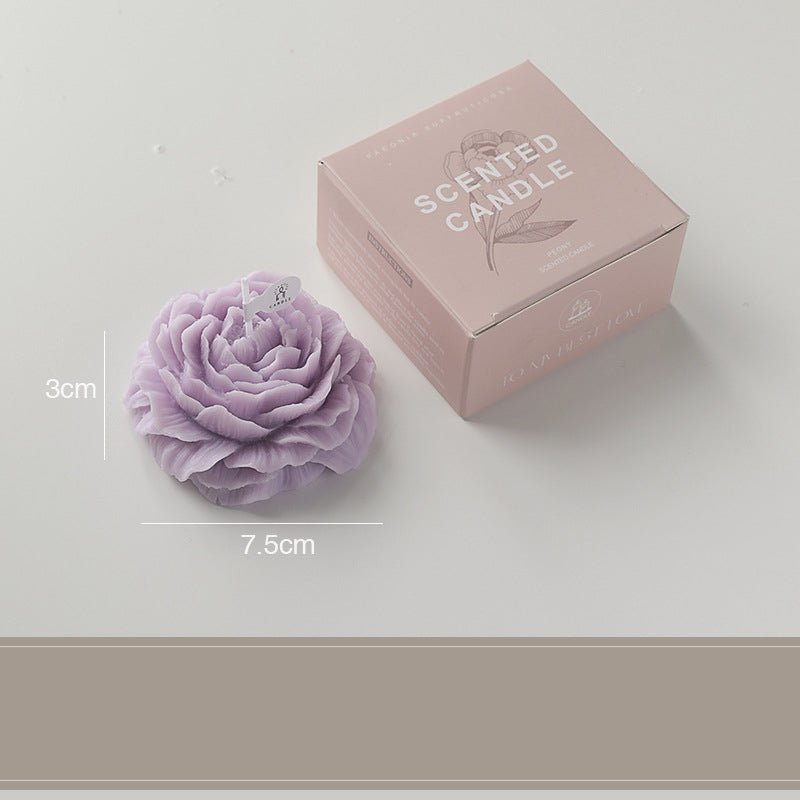 Petal Bloom Floral Wax Candle Set | Peony Shape | Assorted Scents, 4 Pieces 7