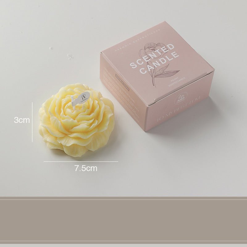 Petal Bloom Floral Wax Candle Set | Peony Shape | Assorted Scents, 4 Pieces 8