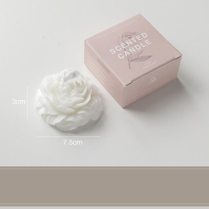 Petal Bloom Floral Wax Candle Set | Peony Shape | Assorted Scents, 4 Pieces 9