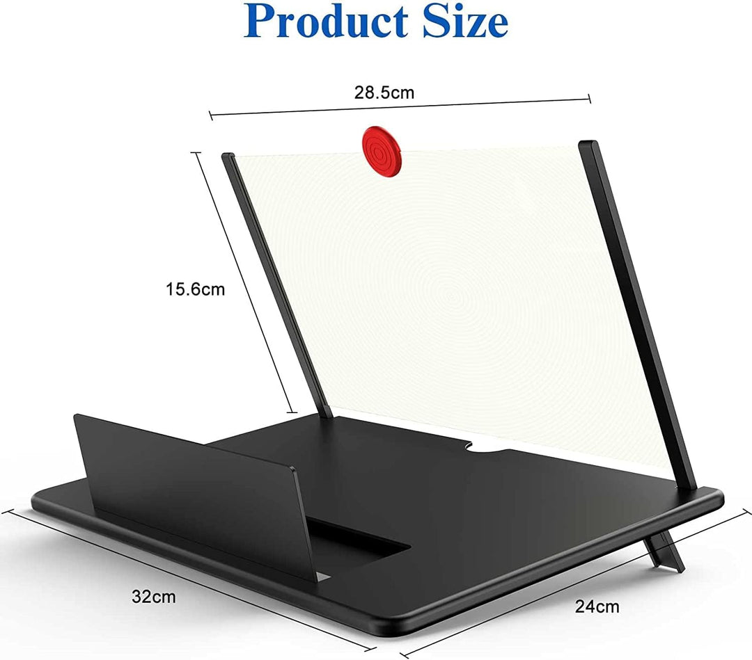 Phone Screen Magnifier 16 Inch | 3D HD Acrylic Lens, 3-5x Zoom Magnification | Foldable, Portable, Battery-Free Design
