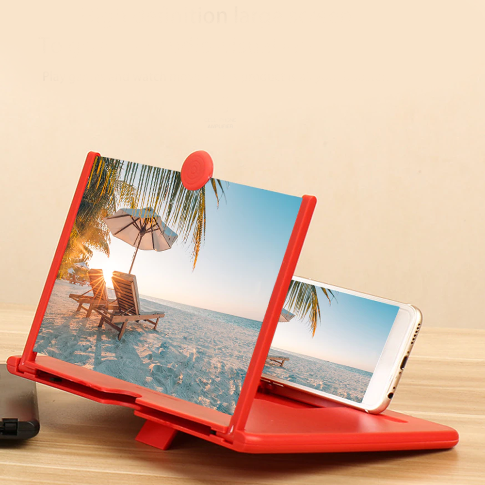 Phone Screen Magnifier HD Video Amplifier | Foldable Design with Phone Holder | Hands-Free Viewing for Movies and Gaming