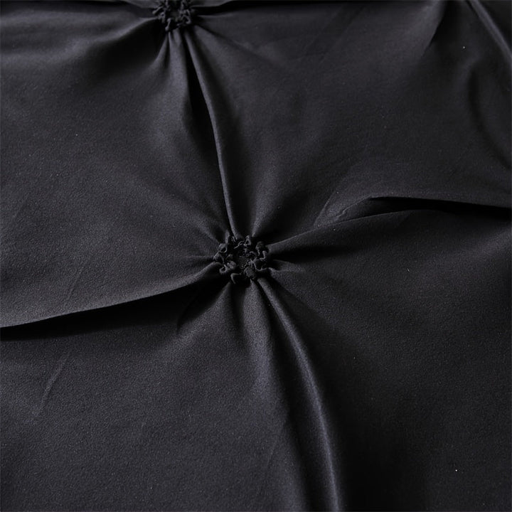 Pintuck Duvet Cover Set Polyester | Diamond Pleat Texture Design | Machine Washable with Matching Pillow Shams