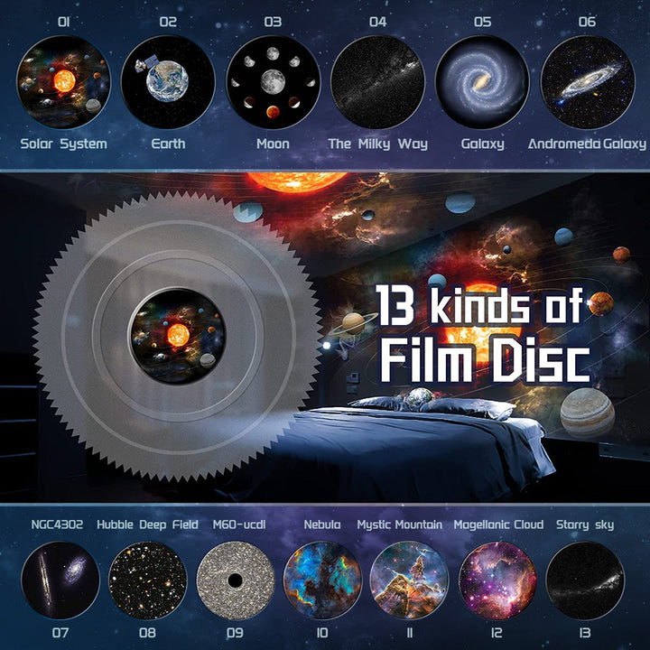 Planetarium Projector | 13 in 1 HD Galaxy Light with Timer for Bedroom 1
