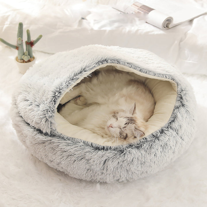 Plush Bed for Dogs and Cats | Cozy Cave Design