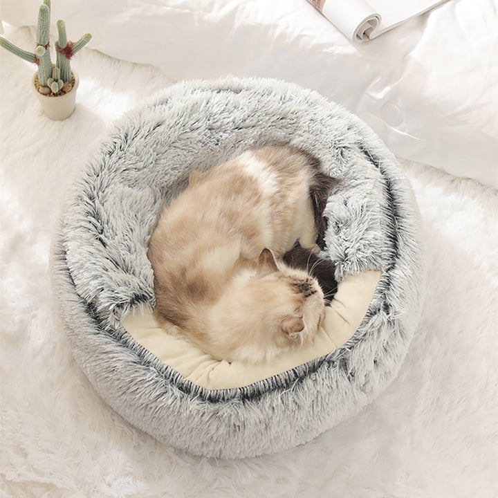 Plush Bed for Dogs and Cats | Cozy Cave Design