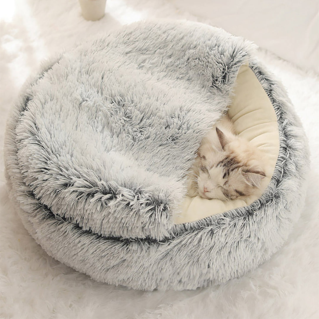 Plush Bed for Dogs and Cats | Cozy Cave Design