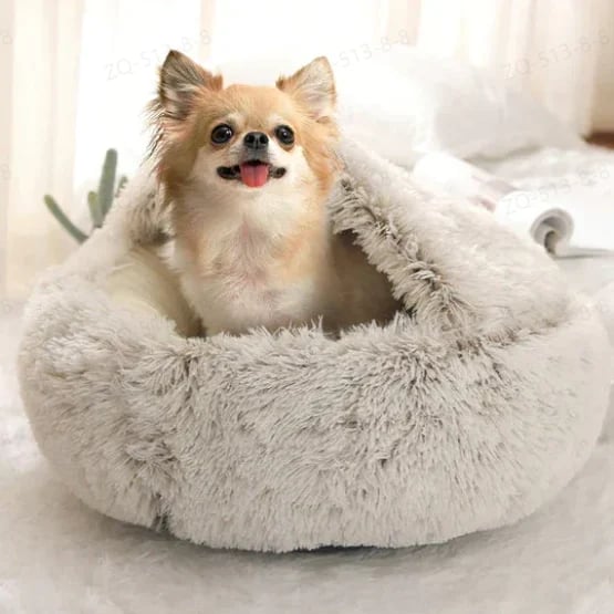 Plush Bed for Dogs and Cats | Cozy Cave Design