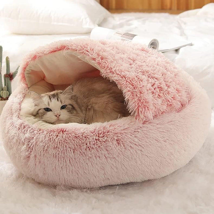 Plush Bed for Dogs and Cats | Cozy Cave Design