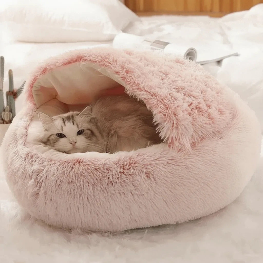 Plush Bed for Dogs and Cats | Cozy Cave Design