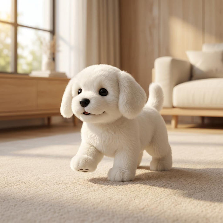 Interactive Plush Dog Toy Walking Barking Battery Operated 6