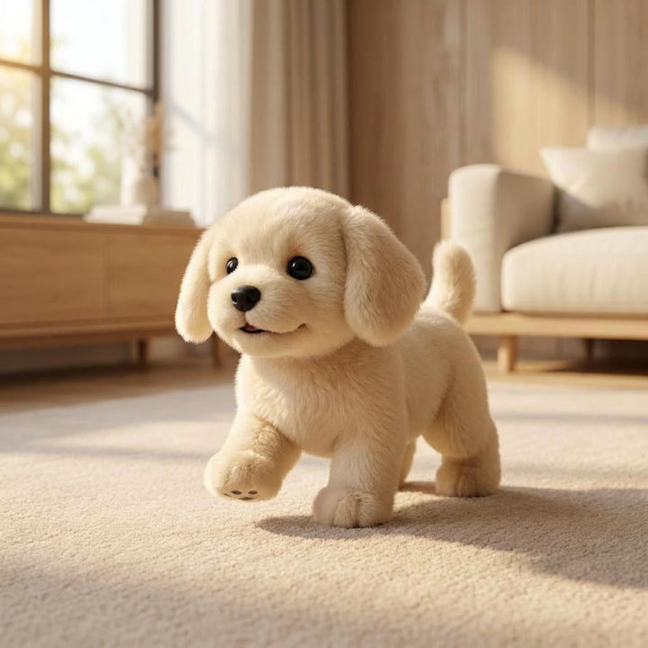 Interactive Plush Dog Toy Walking Barking Battery Operated 7