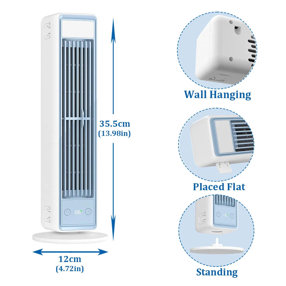 Portable Air Conditioner Fan | 3600mAh Battery | Remote Control | Adjustable Speed | Compact
