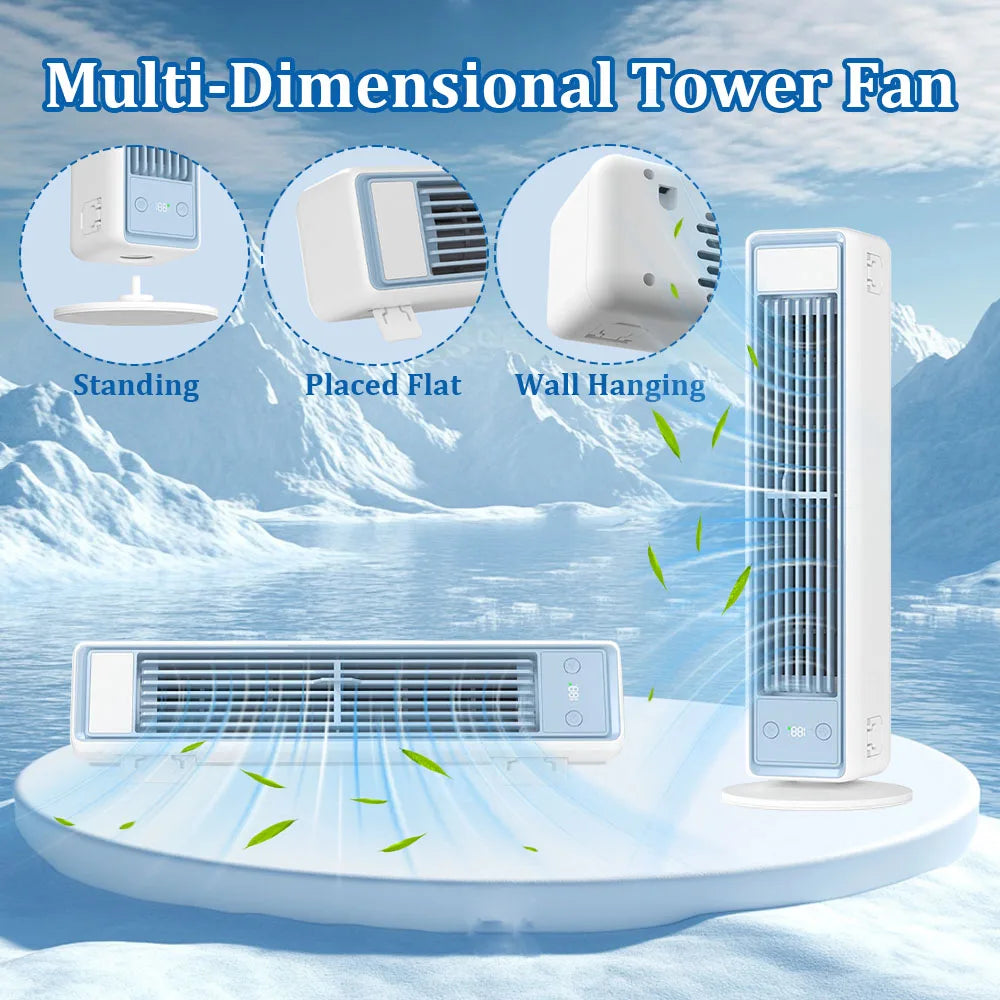 Portable Air Conditioner Fan | 3600mAh Battery | Remote Control | Adjustable Speed | Compact