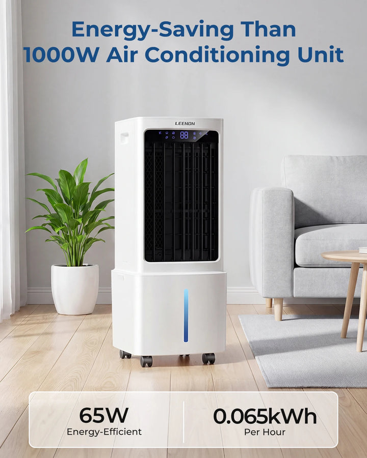 Portable Air Conditioner Fan | Water Cooling | 3 Speeds | Remote Control | 9L Tank | Timer