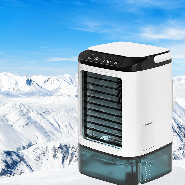Portable Air Cooler with Ultrasonic Mist Cooling | 3-Speed Fan, Swing Blades | 900ml Tank, LED Night Light, Quiet Motor