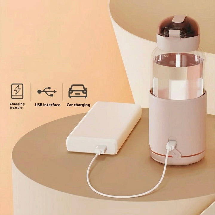 Portable Baby Bottle Warmer | USB | Borosilicate Glass | 300ml | 37–55°C | LED Display | 8hr