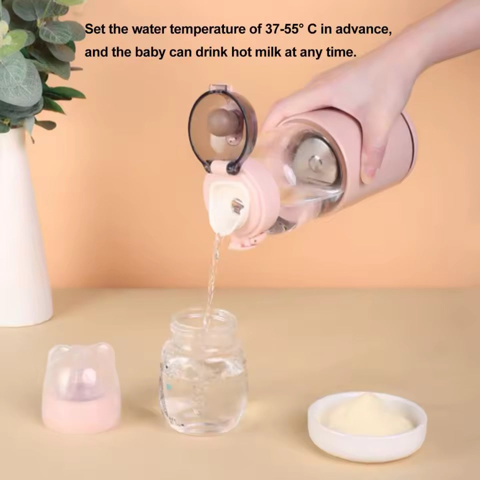 Portable Baby Bottle Warmer | USB | Borosilicate Glass | 300ml | 37–55°C | LED Display | 8hr