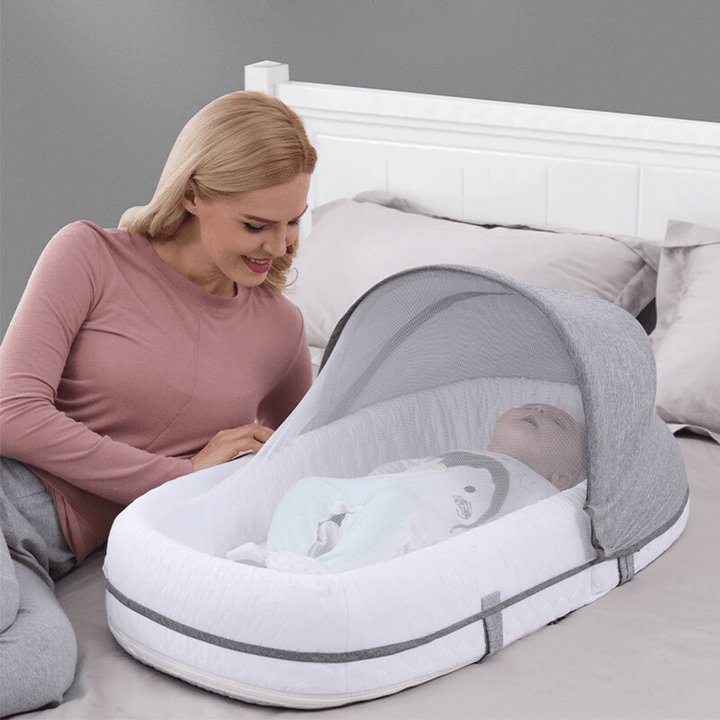 Portable Baby Mosquito Tent Bed | Foldable Pop-Up | Cotton | 0–18 Months | Travel &amp; Home