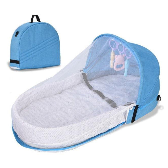 Portable Baby Mosquito Tent Bed | Foldable Pop-Up | Cotton | 0–18 Months | Travel & Home