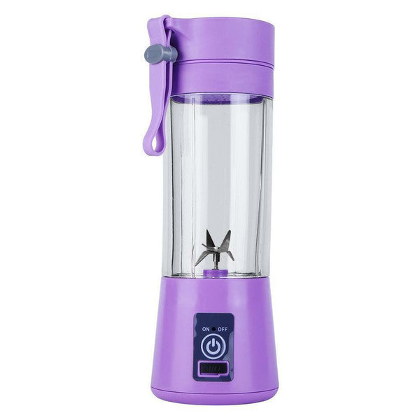Portable Blender Bottle | 6-Blade USB Rechargeable Mini Juicer | 380ml Capacity, 2000mAh Battery, 12 Blends per Charge