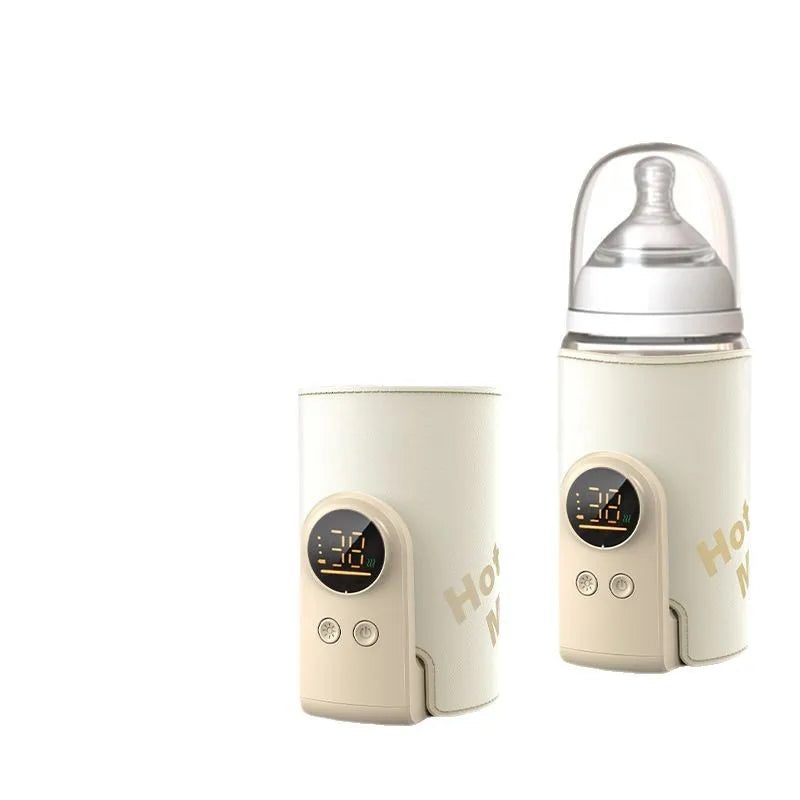 Portable Bottle Warmer | USB Rechargeable | Digital Display | 3 Battery Options | 5–12hr Warming