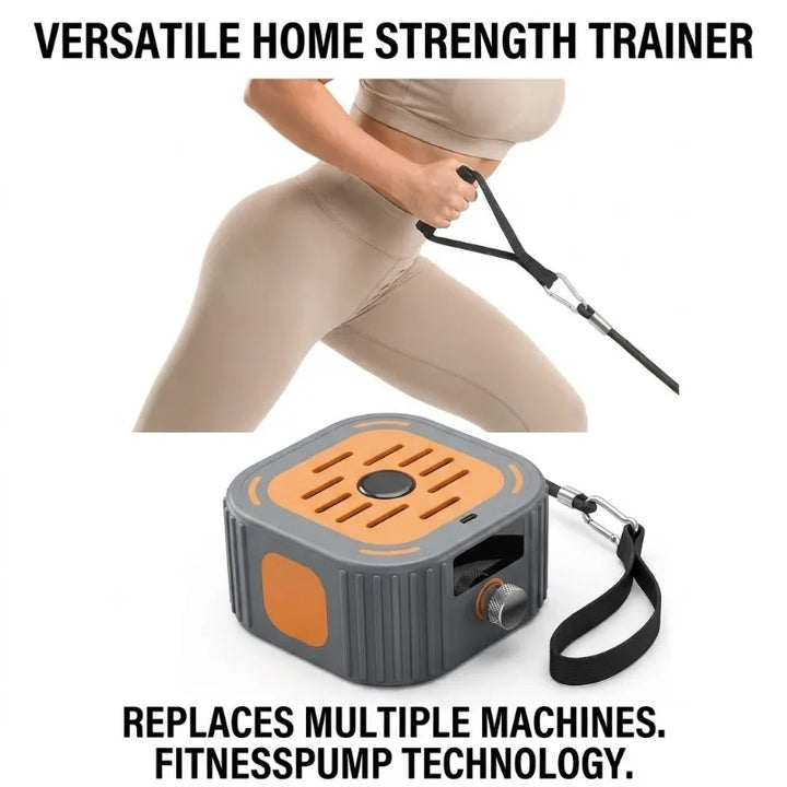 Portable Cable Machine &amp; Rowing Trainer | Resistance Bands | Full Body Home Gym | Adjustable