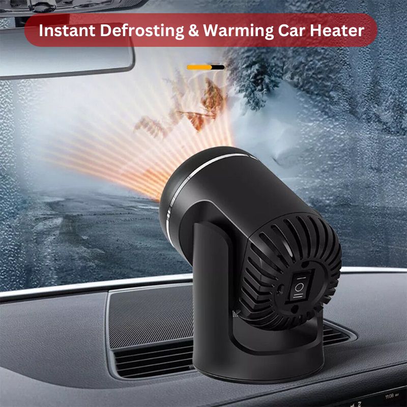 Portable Car Heater 12 V | 360° Rotation, Heating &amp; Cooling Modes | PTC Plate, Overheat &amp; Fuse Protection for Vehicles