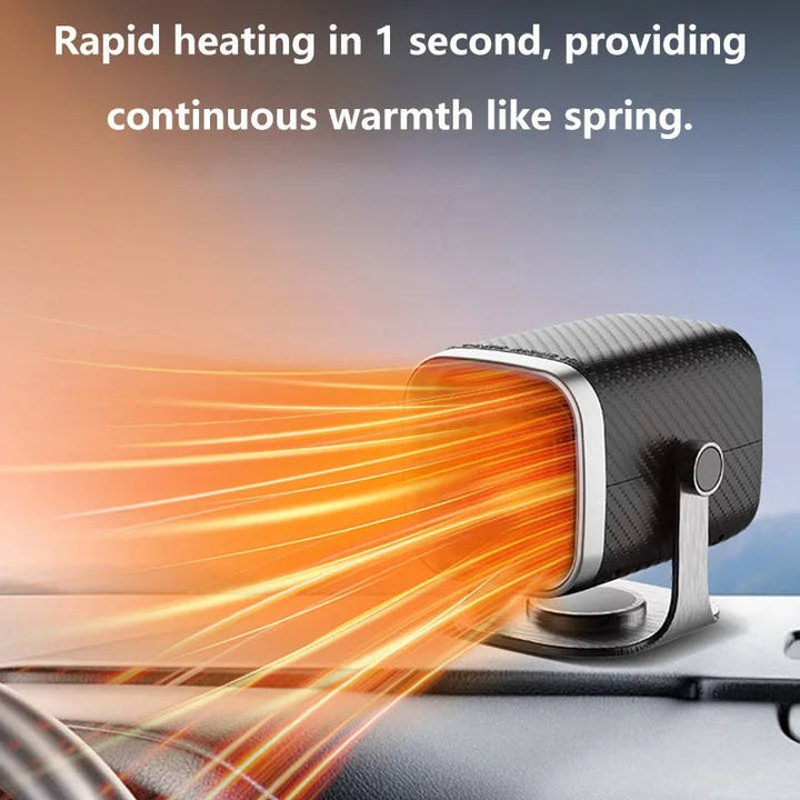 Portable Car Heater and Defroster | 12V 120W or 24V 150W Ceramic Fan | 360° Rotation, Fast Windshield Defogging